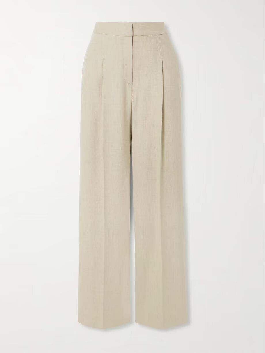 Брюки широкого кроя Juno со складками из смесовой шерсти Loulou Studio, бежевый
Брюки широкого кроя Juno со складками из смесовой шерсти Loulou Studio, бежевый