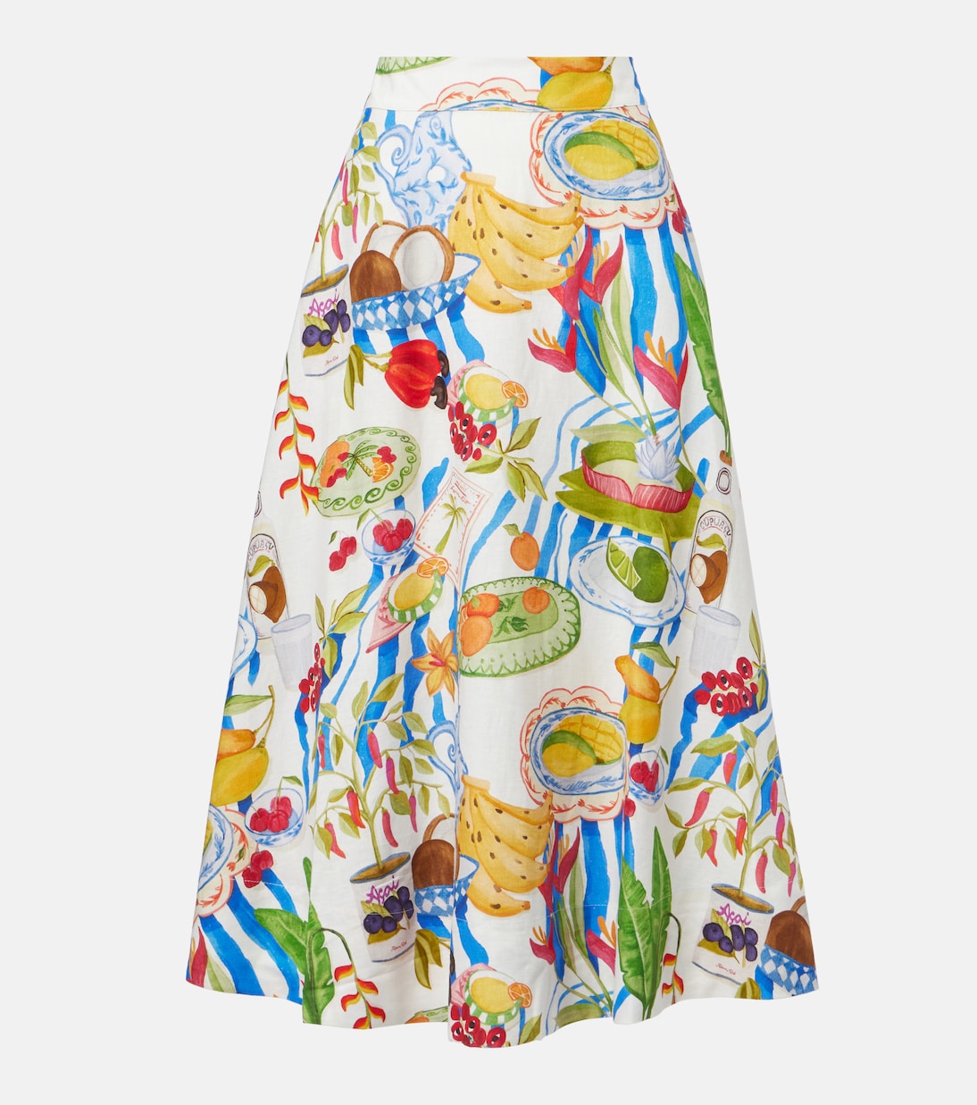 Печатная миди-юбка из смесового льна Farm Rio, Fresh Table Off-White
Печатная миди-юбка из смесового льна Farm Rio, Fresh Table Off-White