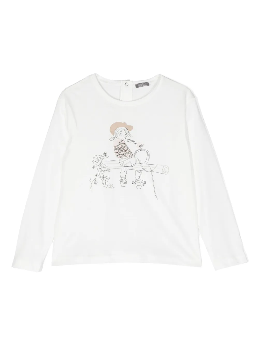 Топ с длинными рукавами и графичным принтом Il Gufo, белый
Топ с длинными рукавами и графичным принтом Il Gufo, белый