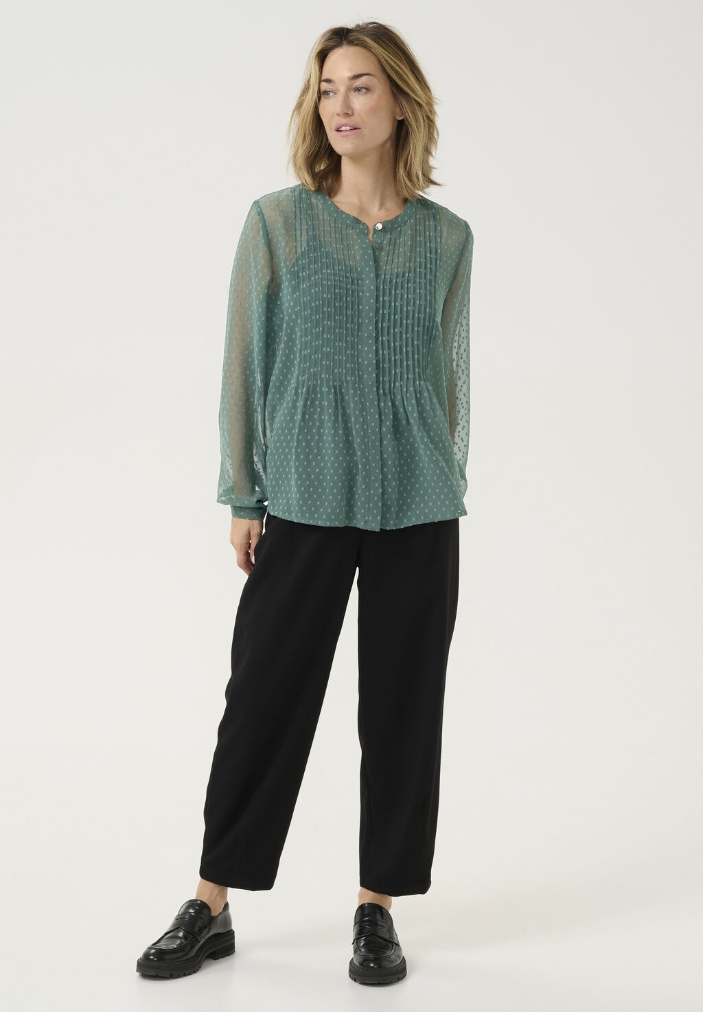 Блуза ANDREA PLEATS ROUND NECK Kaffe, зеленый
Блуза ANDREA PLEATS ROUND NECK Kaffe, зеленый