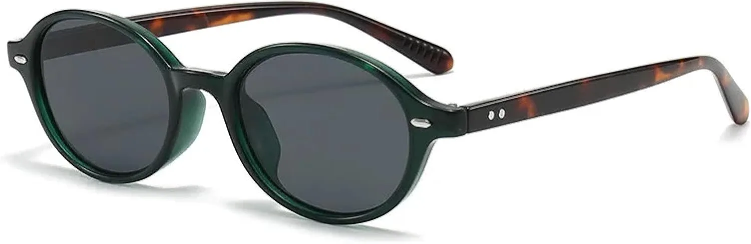 Ретро маленькие овальные солнцезащитные очки для женщин и мужчин с заклепками, модные очки, роскошные солнцезащитные очки UV400 для женщин SZVVBKK, Green Black
Ретро маленькие овальные солнцезащитные очки для женщин и мужчин с заклепками, модные очки, роскошные солнцезащитные очки UV400 для женщин SZVVBKK, Green Black