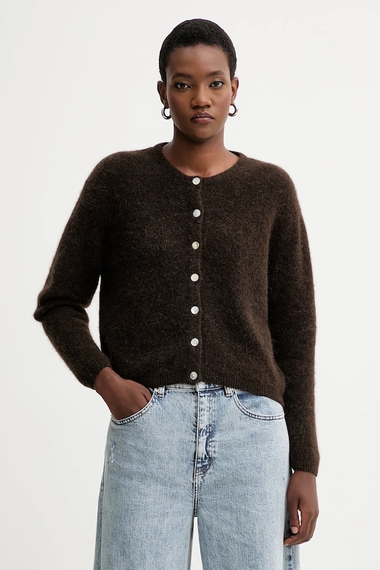 Кардиган с добавлением шерсти GILET ML COL ROND American Vintage, коричневый
Кардиган с добавлением шерсти GILET ML COL ROND American Vintage, коричневый