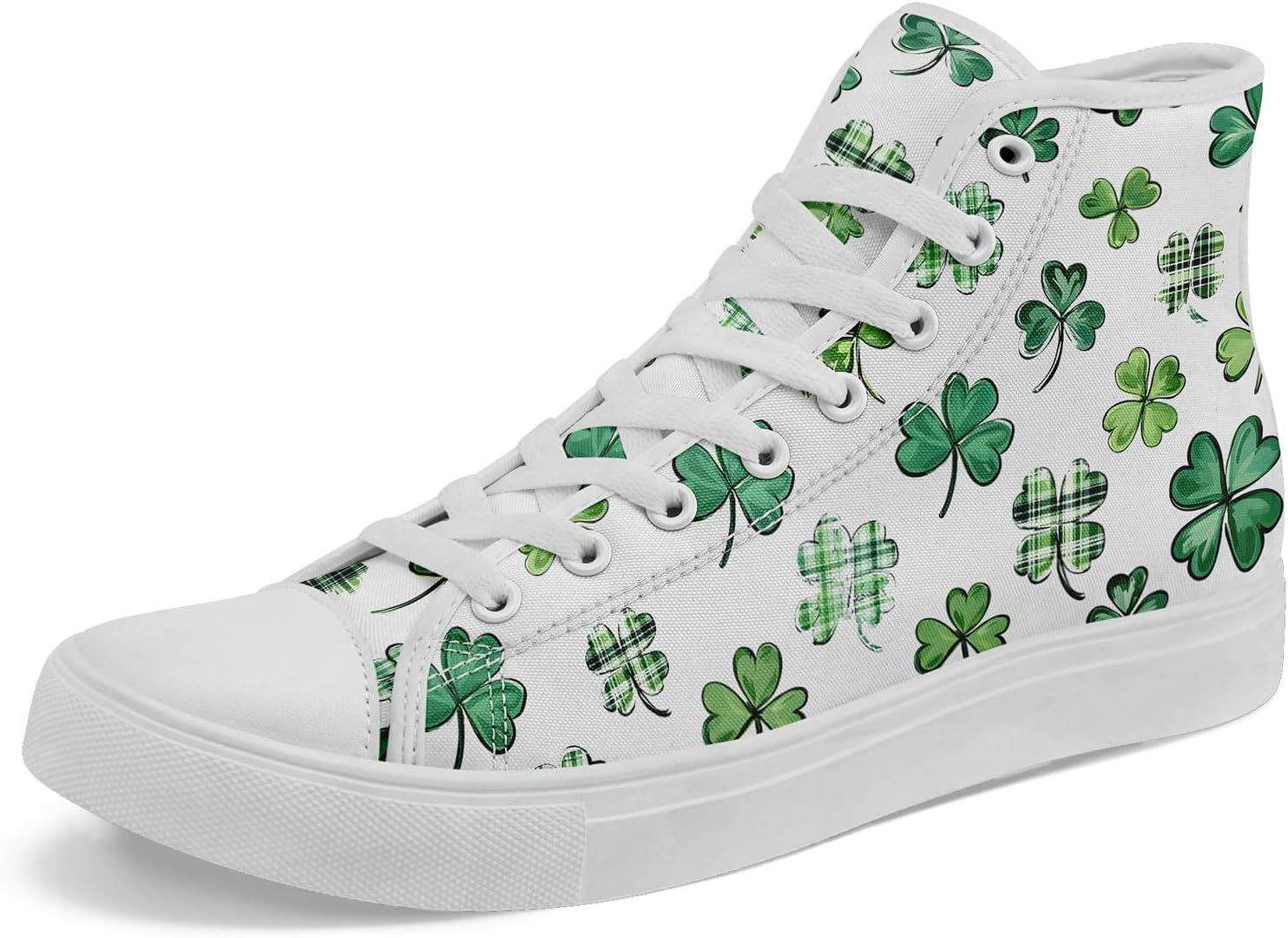 Высокие кеды из канвы с узором клевер AWSOLE для мужчин и женщин, легкие, дышащие, стильные и удобные, кроссовки для фестиваля, подарок, белый/зеленый
Высокие кеды из канвы с узором клевер AWSOLE для мужчин и женщин, легкие, дышащие, стильные и удобные, кроссовки для фестиваля, подарок, белый/зеленый