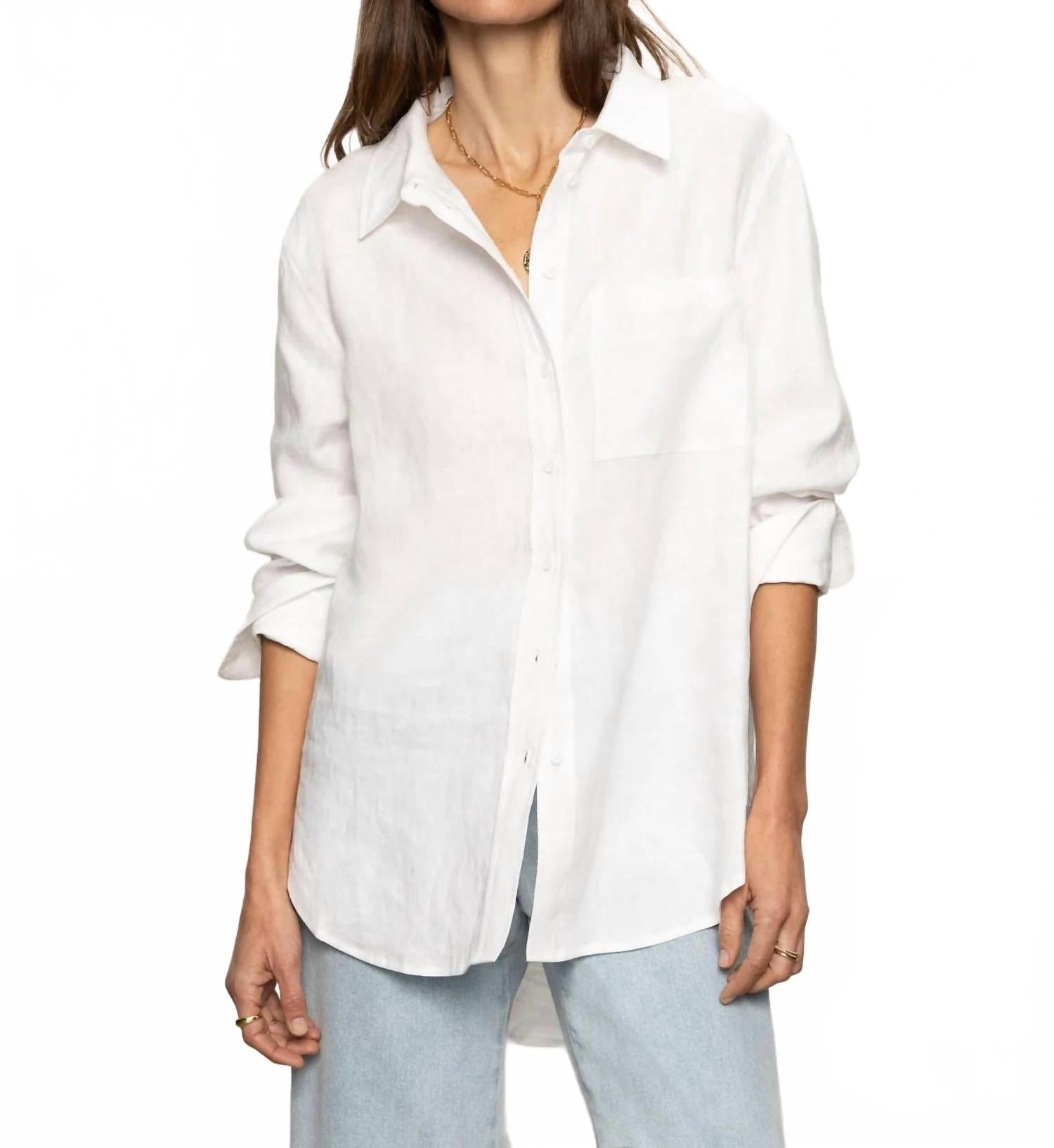 Белая льняная рубашка свободного кроя Sanctuary
Белая льняная рубашка свободного кроя Sanctuary