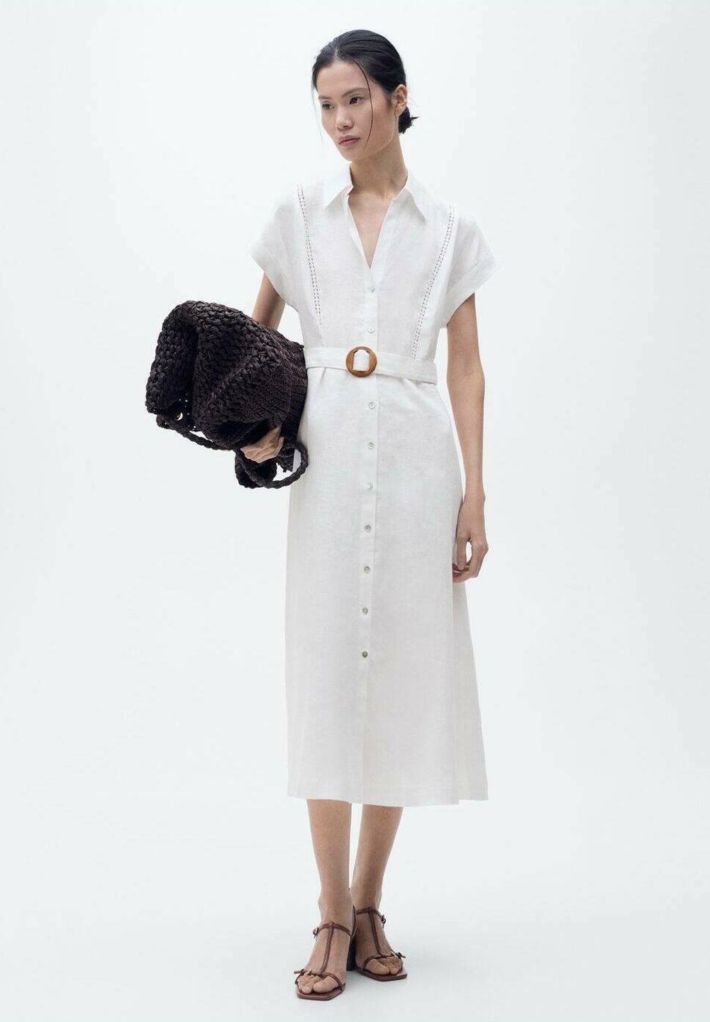 Платье-рубашка SARA Mango, белый
Платье-рубашка SARA Mango, белый