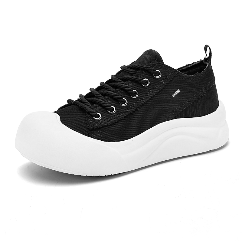 King Jinmai Скользоустойчивые мужские кэжуал кеды лоу-топ черные, цвет Black 
King Jinmai Скользоустойчивые мужские кэжуал кеды лоу-топ черные, цвет Black