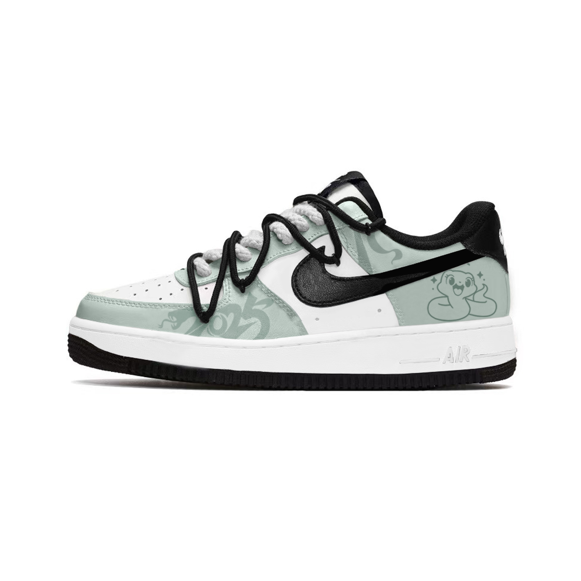 Nike Детские кроссовки для скейтбординга Air Force 1 с противоскользящей подошвой, износостойкие, зеленые, для подростков 
Nike Детские кроссовки для скейтбординга Air Force 1 с противоскользящей подошвой, износостойкие, зеленые, для подростков