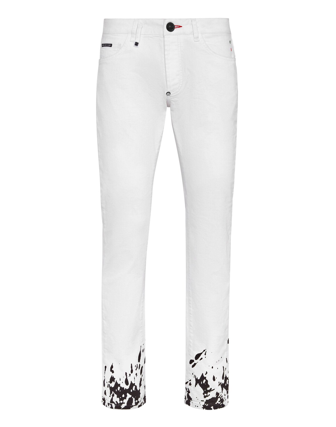 Джинсовые брюки с татуировкой супер прямого кроя Philipp Plein, цвет Summer Snow 
Джинсовые брюки с татуировкой супер прямого кроя Philipp Plein, цвет Summer Snow