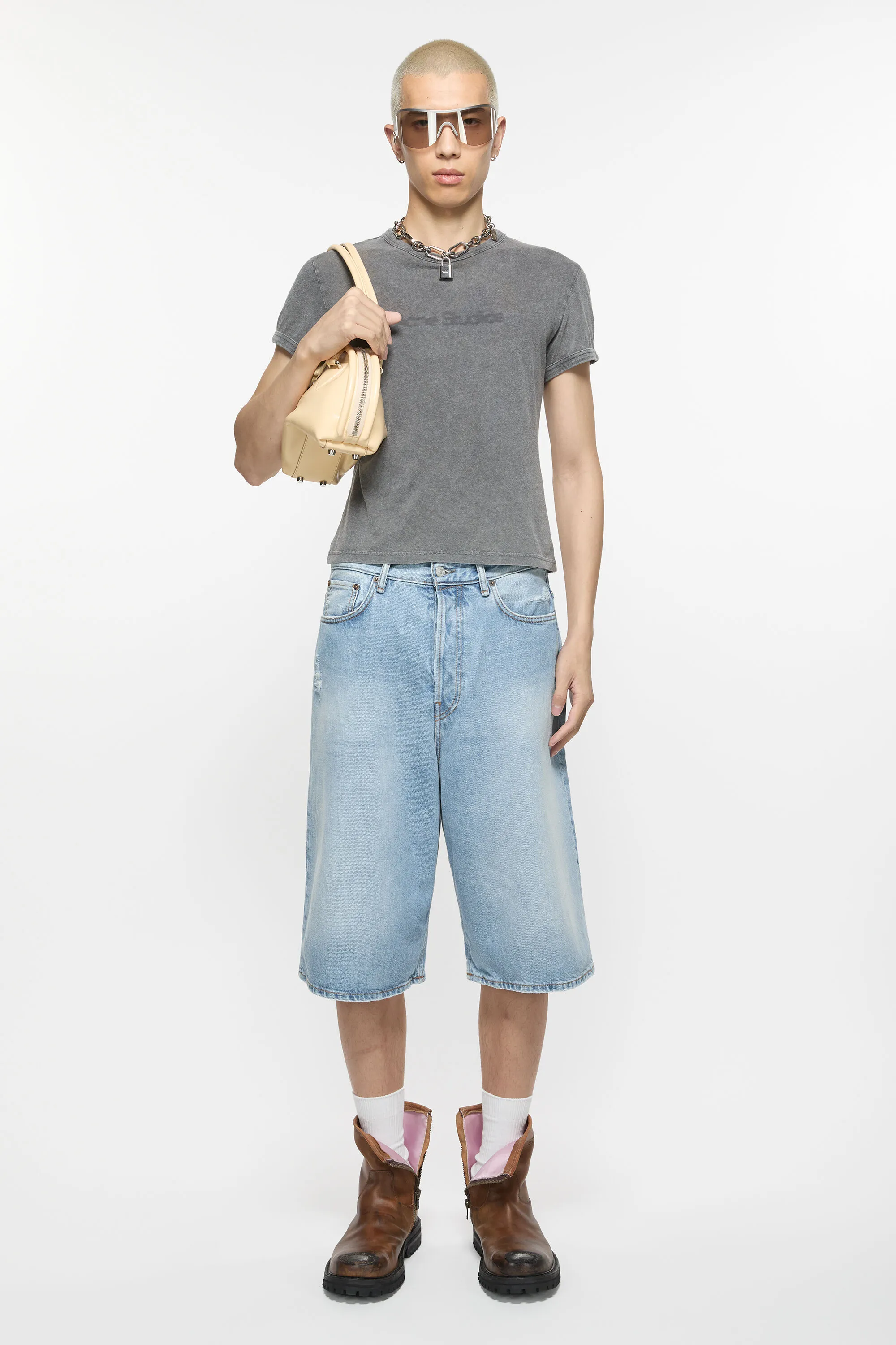 Джинсовые шорты - свободного кроя Acne Studios, голубой
Джинсовые шорты - свободного кроя Acne Studios, голубой