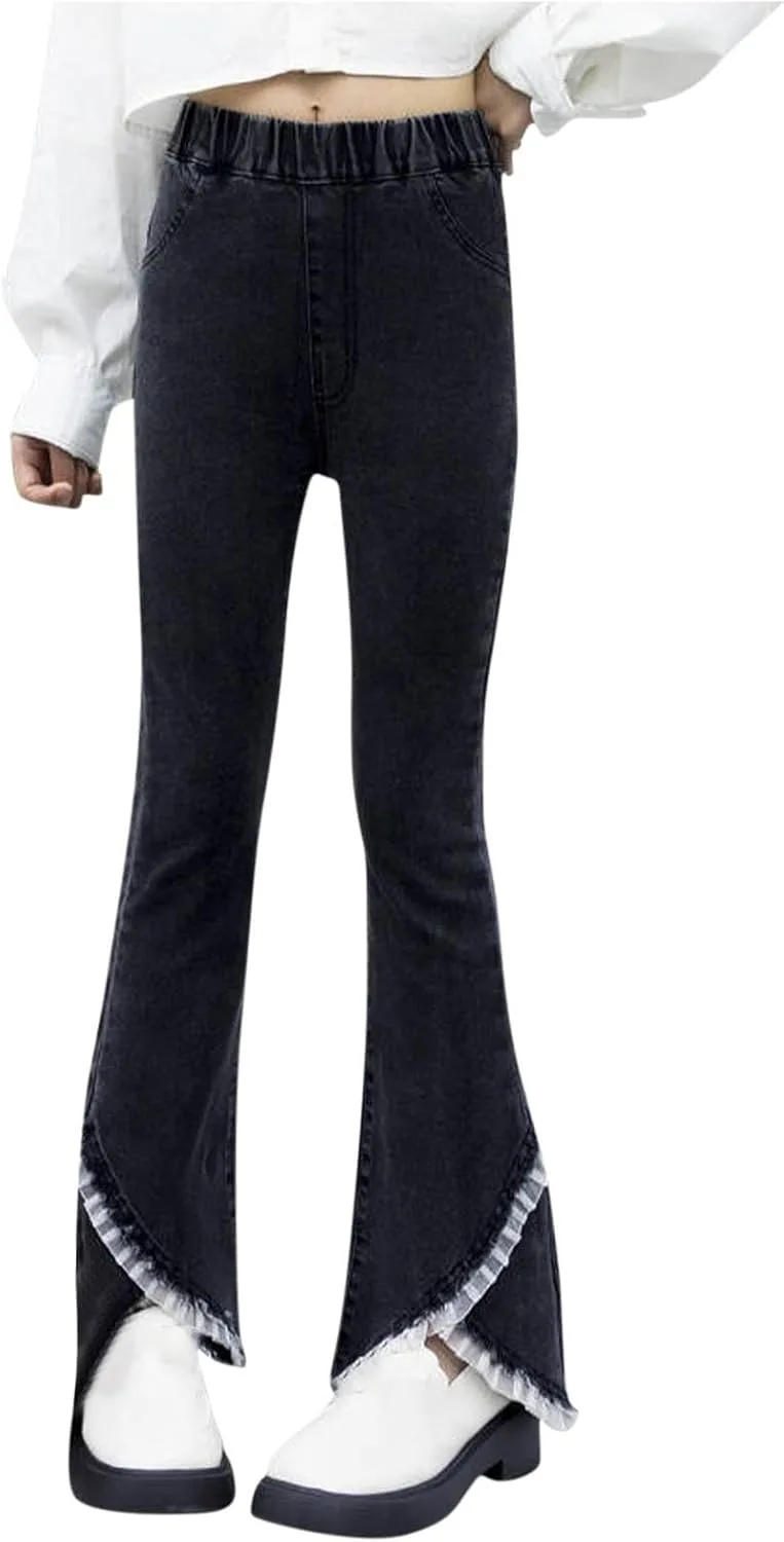 Джинсы женские с кружевной отделкой и эластичным поясом
Джинсы женские с кружевной отделкой и эластичным поясом