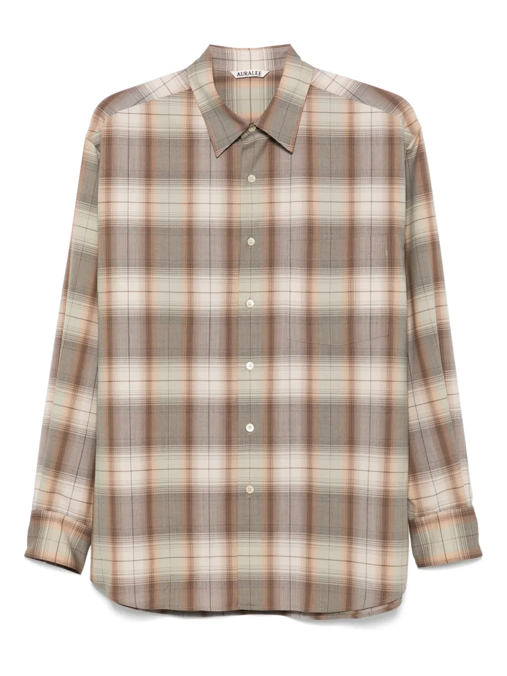 Клетчатая рубашка Auralee, коричневый
Клетчатая рубашка Auralee, коричневый