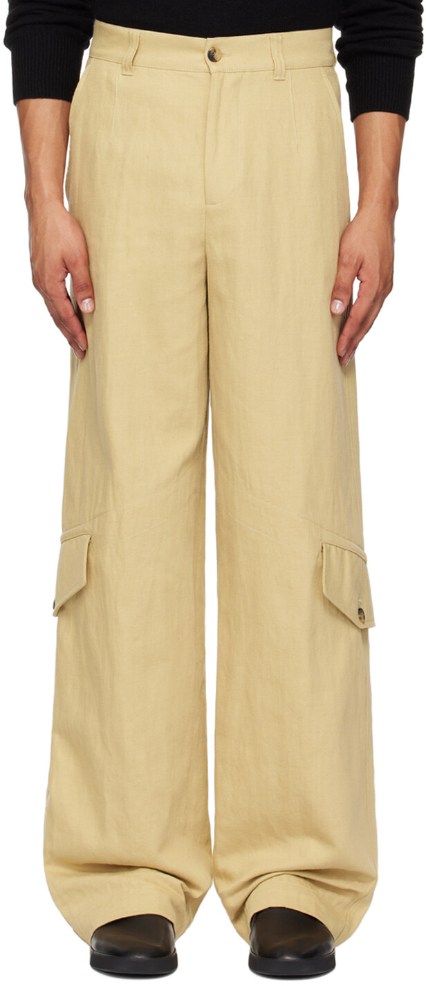 Бежевые брюки-карго свободного кроя Dries Van Noten
Бежевые брюки-карго свободного кроя Dries Van Noten