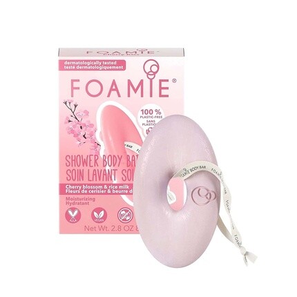 Увлажняющий батончик для тела с вишневым цветом и рисовым молочком – нежный, без мыла – без сульфатов и парабенов – сделано в Великобритании, Foamie 
Увлажняющий батончик для тела с вишневым цветом и рисовым молочком – нежный, без мыла – без сульфатов и парабенов – сделано в Великобритании, Foamie