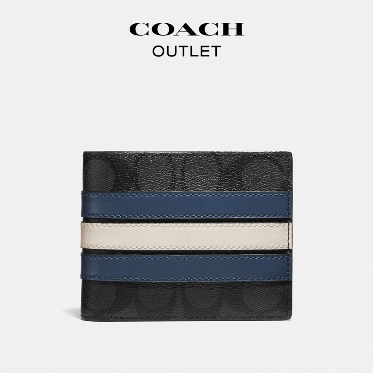 Мужской классический полосатый кошелек COACH VARSITY, бронзовая фурнитура/черный/синий/белый
Мужской классический полосатый кошелек COACH VARSITY, бронзовая фурнитура/черный/синий/белый
