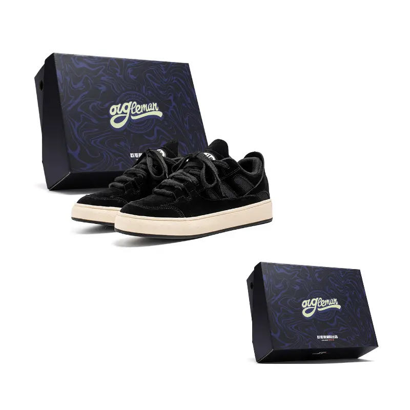 OUGLEMEN Износостойкие, легкие и дышащие мужские скейтерские кеды низкие в коробке - черные, цвет Black
OUGLEMEN Износостойкие, легкие и дышащие мужские скейтерские кеды низкие в коробке - черные, цвет Black