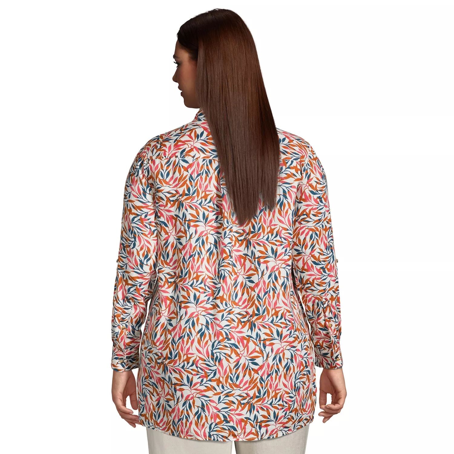 Льняная туника больших размеров на пуговицах спереди, топ-туника Lands' End Lands' End
Льняная туника больших размеров на пуговицах спереди, топ-туника Lands' End Lands' End