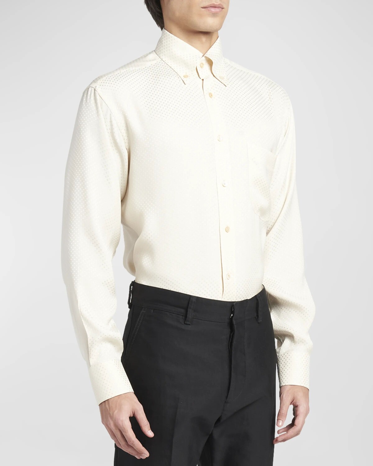 Мужская спортивная рубашка в тон в горошек TOM FORD, цвет Champagne
Мужская спортивная рубашка в тон в горошек TOM FORD, цвет Champagne