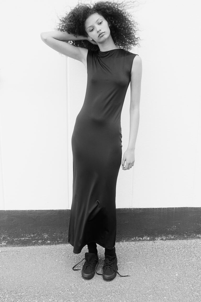 Облегающее платье с юбкой-русалкой H&M, черный
Облегающее платье с юбкой-русалкой H&M, черный