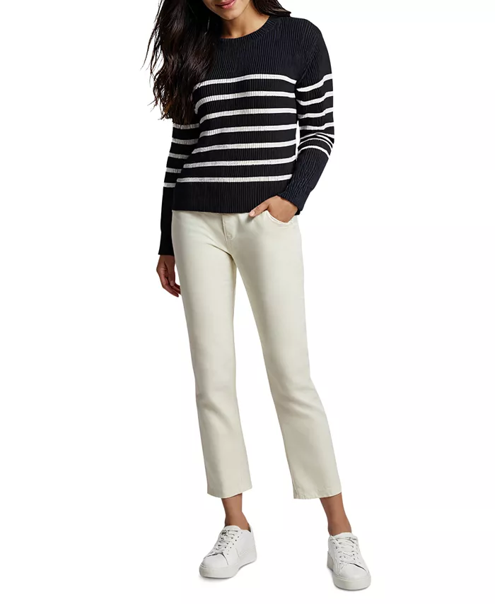 Женский полосатый свитер Abigail с круглым вырезом Three Dots, черный
Женский полосатый свитер Abigail с круглым вырезом Three Dots, черный