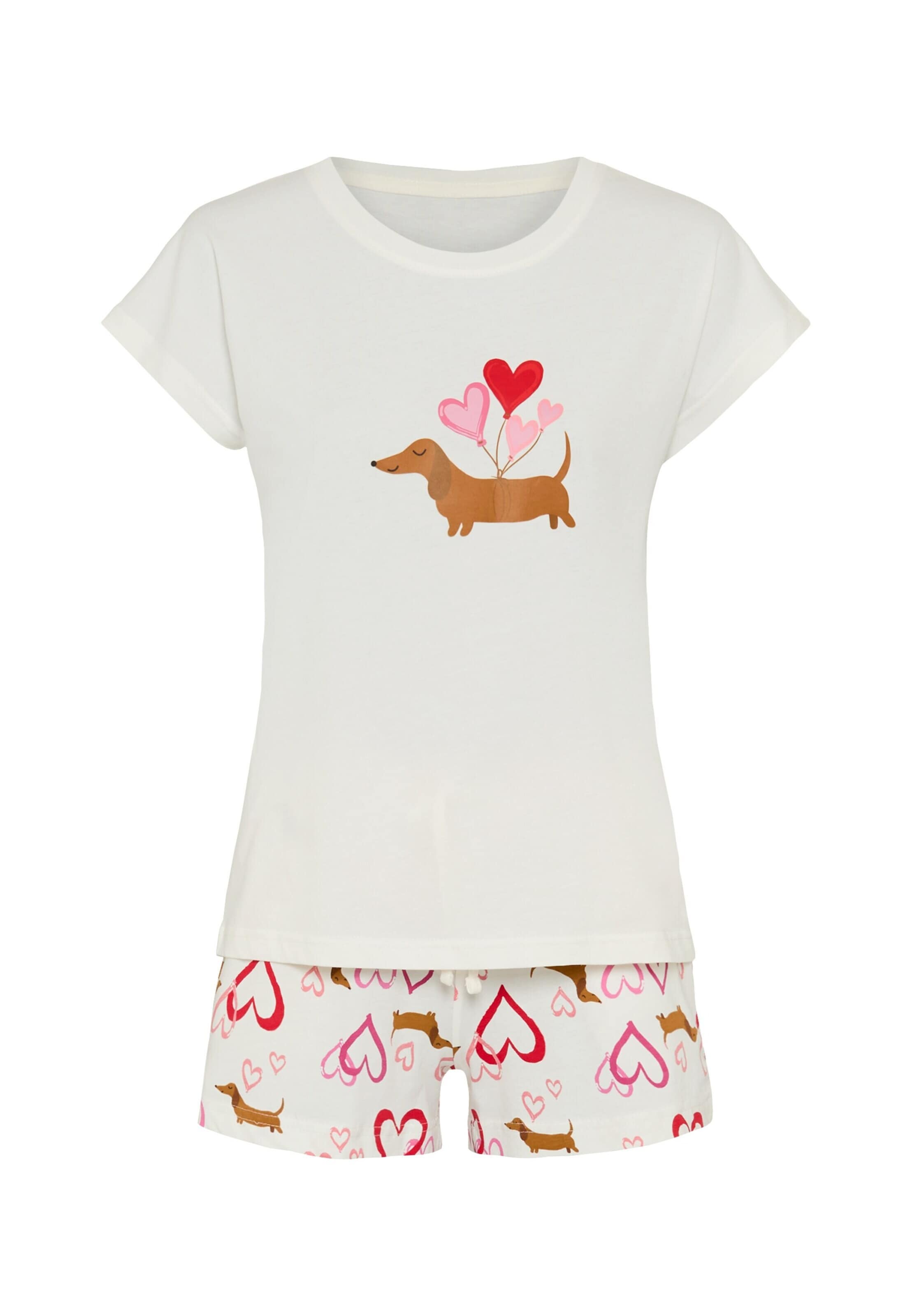 VIVANCE Короткий пижамный комплект в белом цвете
VIVANCE Короткий пижамный комплект в белом цвете