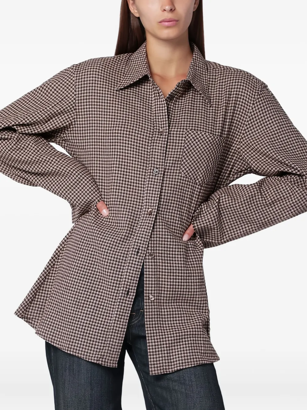 Рубашка с геометрическим принтом Our Legacy, коричневый
Рубашка с геометрическим принтом Our Legacy, коричневый