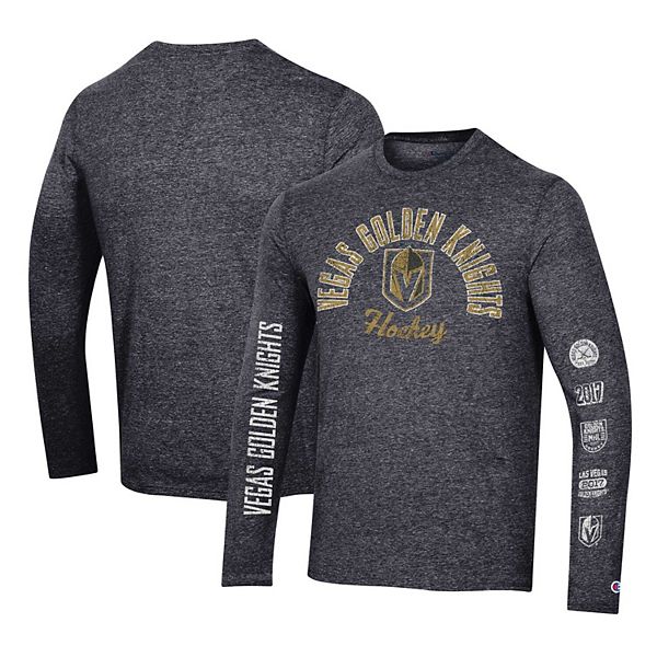 Мужская черная футболка с длинным рукавом Vegas Golden Knights multi-logo tri-blend Champion
Мужская черная футболка с длинным рукавом Vegas Golden Knights multi-logo tri-blend Champion