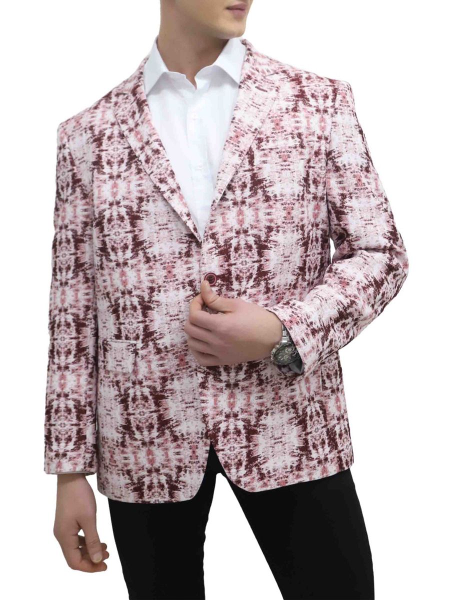 Приталенный блейзер с абстрактным принтом и заостренными лацканами Elie Balleh, красный
Приталенный блейзер с абстрактным принтом и заостренными лацканами Elie Balleh, красный