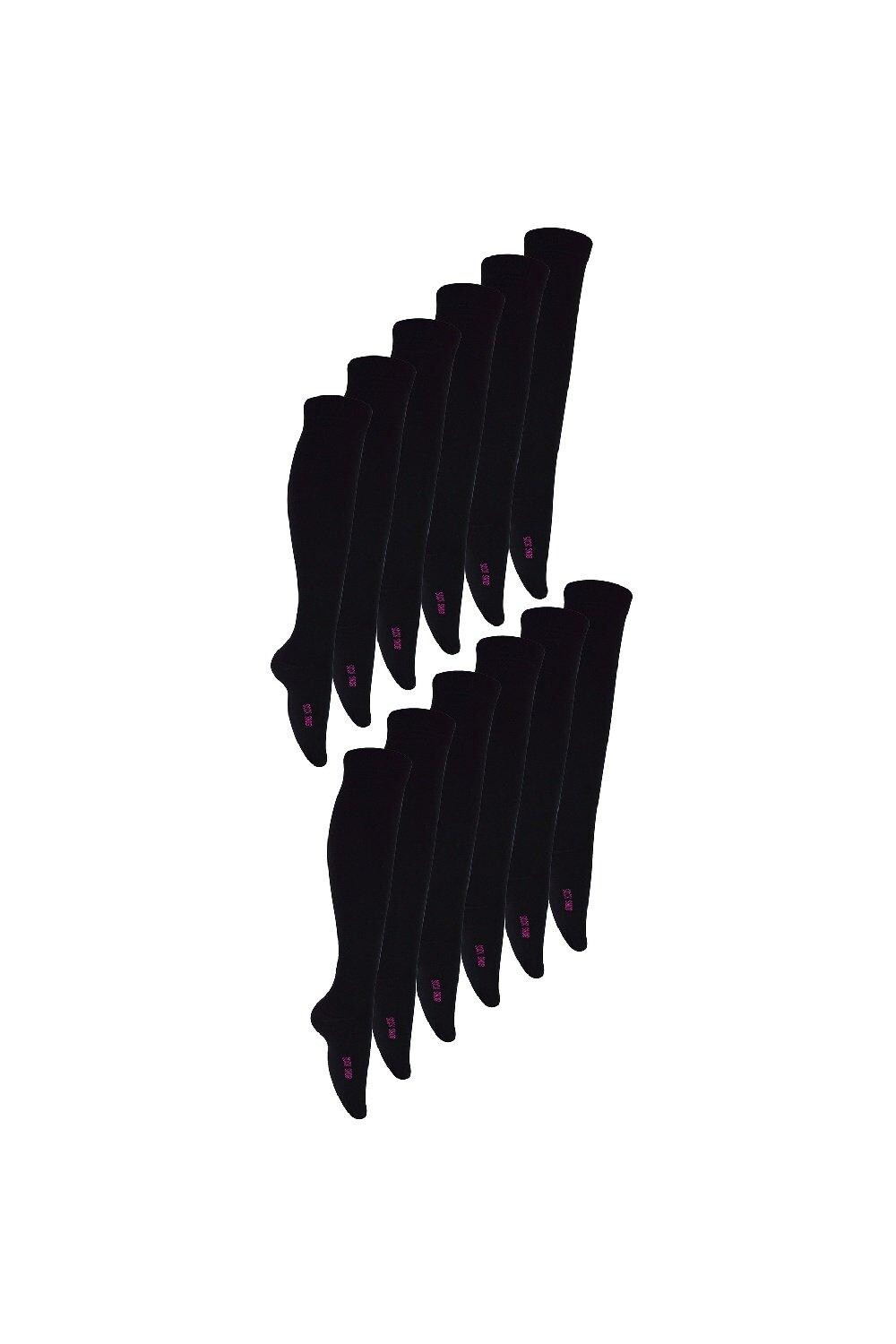 12 пар мягких бамбуковых разноцветных школьных носков до колена Sock Snob, черный
12 пар мягких бамбуковых разноцветных школьных носков до колена Sock Snob, черный