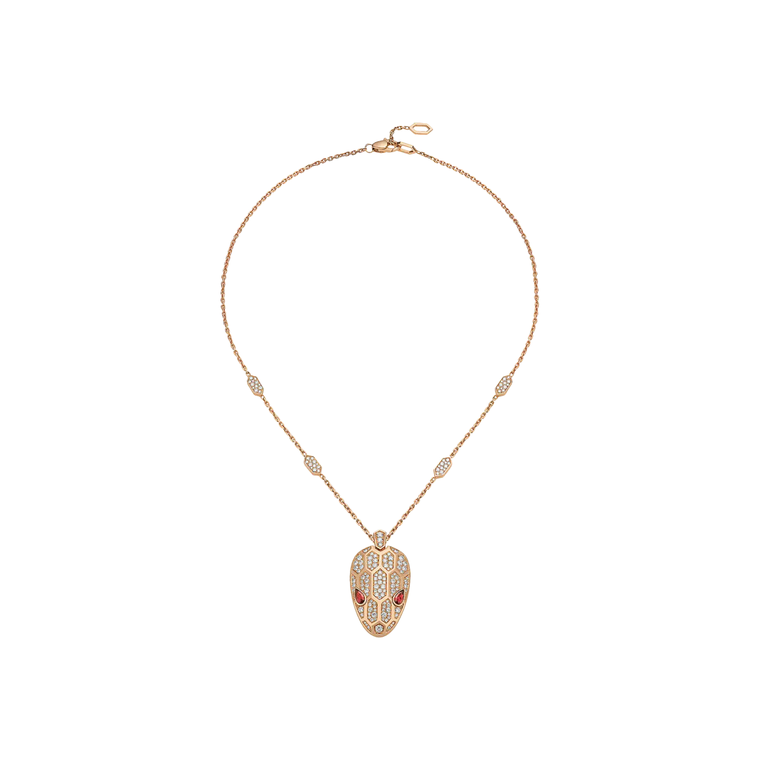 Колье Bulgari из розового золота с рубелитами и бриллиантовым паве
Колье Bulgari из розового золота с рубелитами и бриллиантовым паве