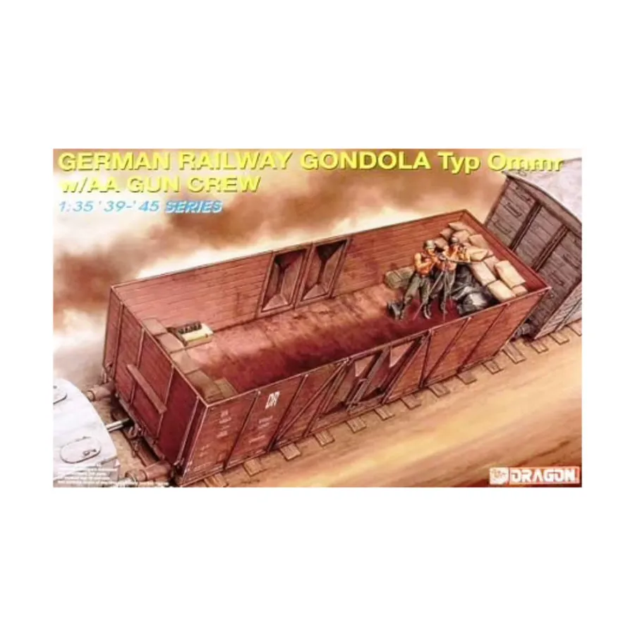 Немецкая железнодорожная гондола типа Ommr с расчетом зенитной артиллерии, Dragon Models - '39 to '45 Series - Germany (1:35)
Немецкая железнодорожная гондола типа Ommr с расчетом зенитной артиллерии, Dragon Models - '39 to '45 Series - Germany (1:35)