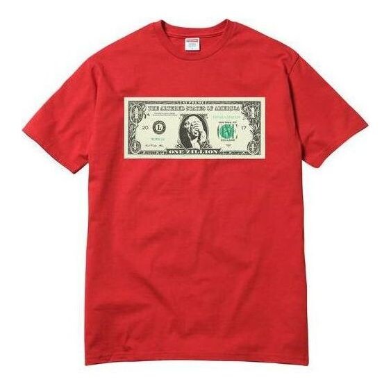 Футболка dollar tee 'red white' Supreme, красный 
Футболка dollar tee 'red white' Supreme, красный