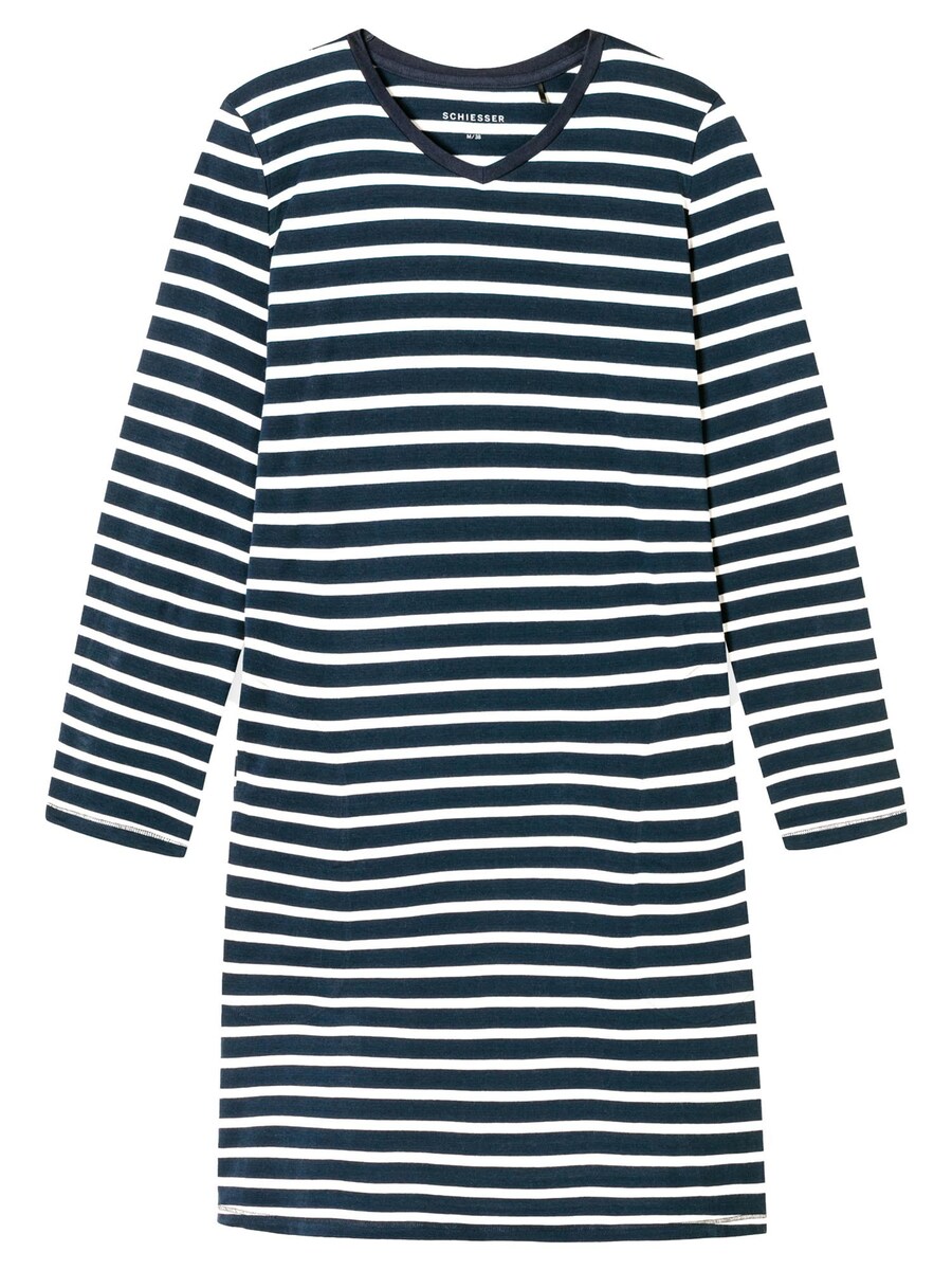 Ночная рубашка SCHIESSER Casual Essentials, темно-синий/белый
Ночная рубашка SCHIESSER Casual Essentials, темно-синий/белый