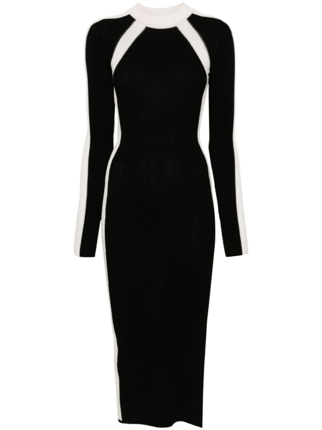 Patrizia Pepe двухцветное ребристое платье миди, черный
Patrizia Pepe двухцветное ребристое платье миди, черный