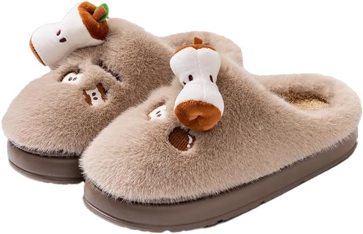 Милые пушистые яблочные тапочки для женщин и мужчин с теплой флисовой подкладкой, объемные зимние тапочки для дома, для улицы и дома Yafirgeer, Coffee
Милые пушистые яблочные тапочки для женщин и мужчин с теплой флисовой подкладкой, объемные зимние тапочки для дома, для улицы и дома Yafirgeer, Coffee