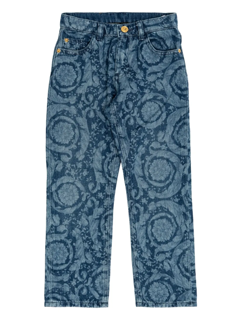 Джинсы с принтом медальонов Versace Kids, синий
Джинсы с принтом медальонов Versace Kids, синий