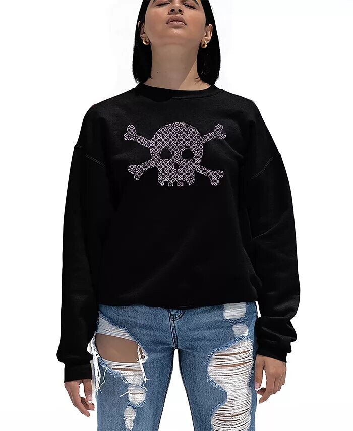 Женская толстовка с круглым вырезом и надписью Word Art XOXO Skull LA Pop Art, черный
Женская толстовка с круглым вырезом и надписью Word Art XOXO Skull LA Pop Art, черный
