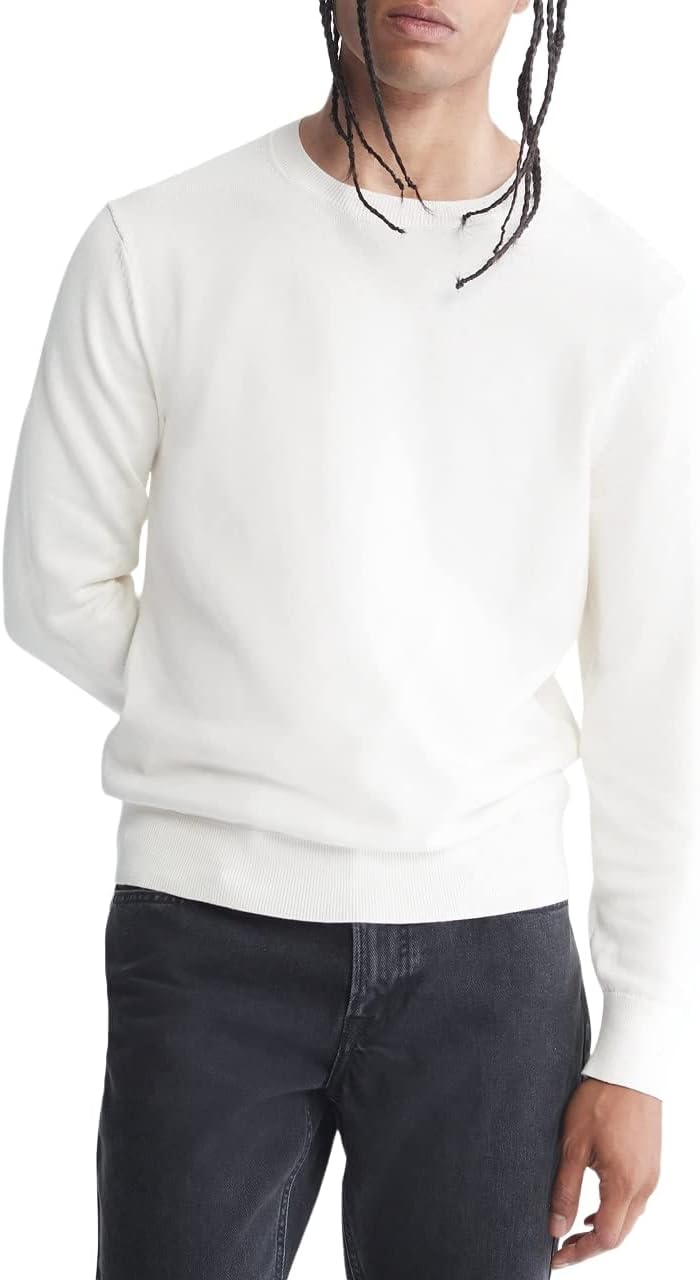 Мужской свитер Calvin Klein из смеси хлопка, объемный, с круглым вырезом, в рубчик, Egret
Мужской свитер Calvin Klein из смеси хлопка, объемный, с круглым вырезом, в рубчик, Egret