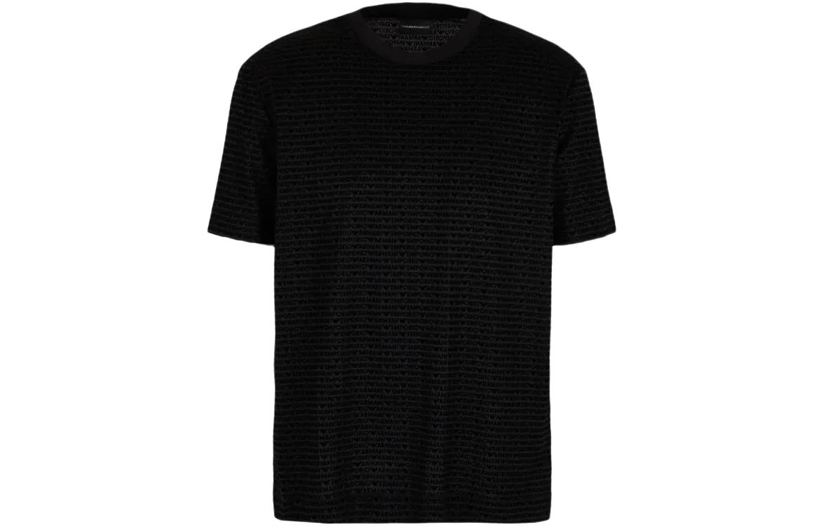 Футболка с логотипом из флока EMPORIO ARMANI, черный
Футболка с логотипом из флока EMPORIO ARMANI, черный