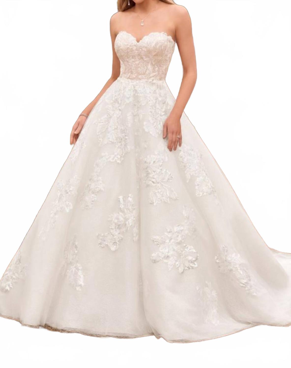 Бесплечее сверкающее свадебное платье принцессы в платиновом и цвете айвори Sophia Tolli, платиновый/слоновая кость
Бесплечее сверкающее свадебное платье принцессы в платиновом и цвете айвори Sophia Tolli, платиновый/слоновая кость