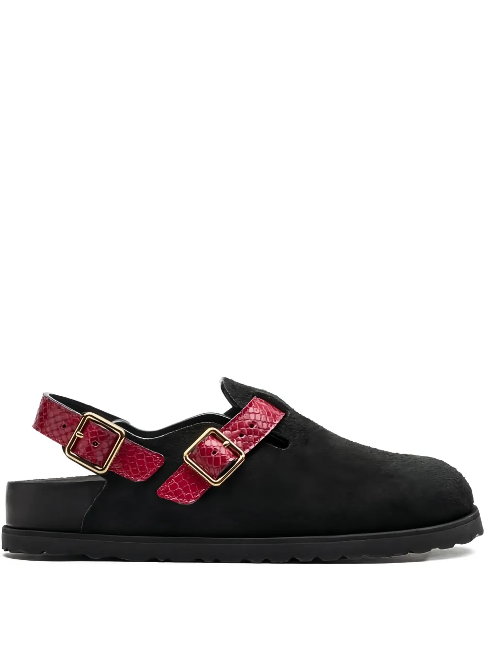 Мюли с пряжкой под змеиную кожу BIRKENSTOCK, черный
Мюли с пряжкой под змеиную кожу BIRKENSTOCK, черный