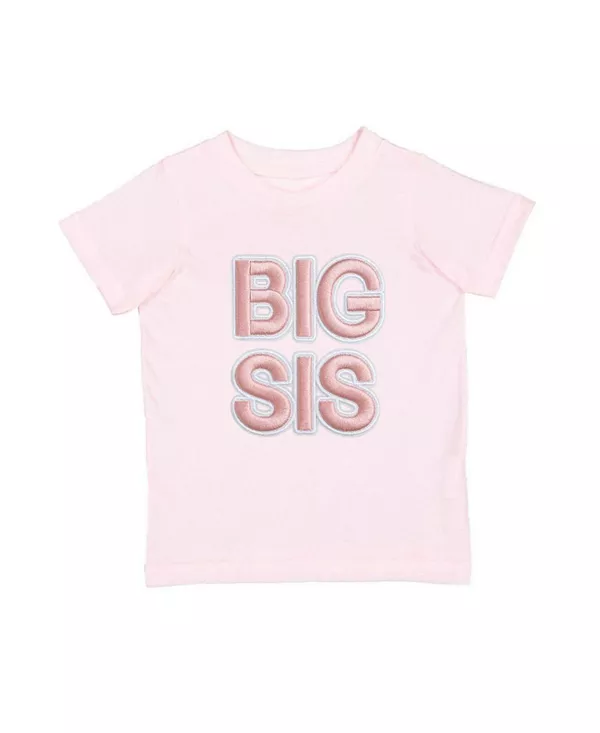 Детская футболка с коротким рукавом и вышитой нашивкой "Старшая сестра" - для малышей. Sweet Wink, розовый
Детская футболка с коротким рукавом и вышитой нашивкой "Старшая сестра" - для малышей. Sweet Wink, розовый