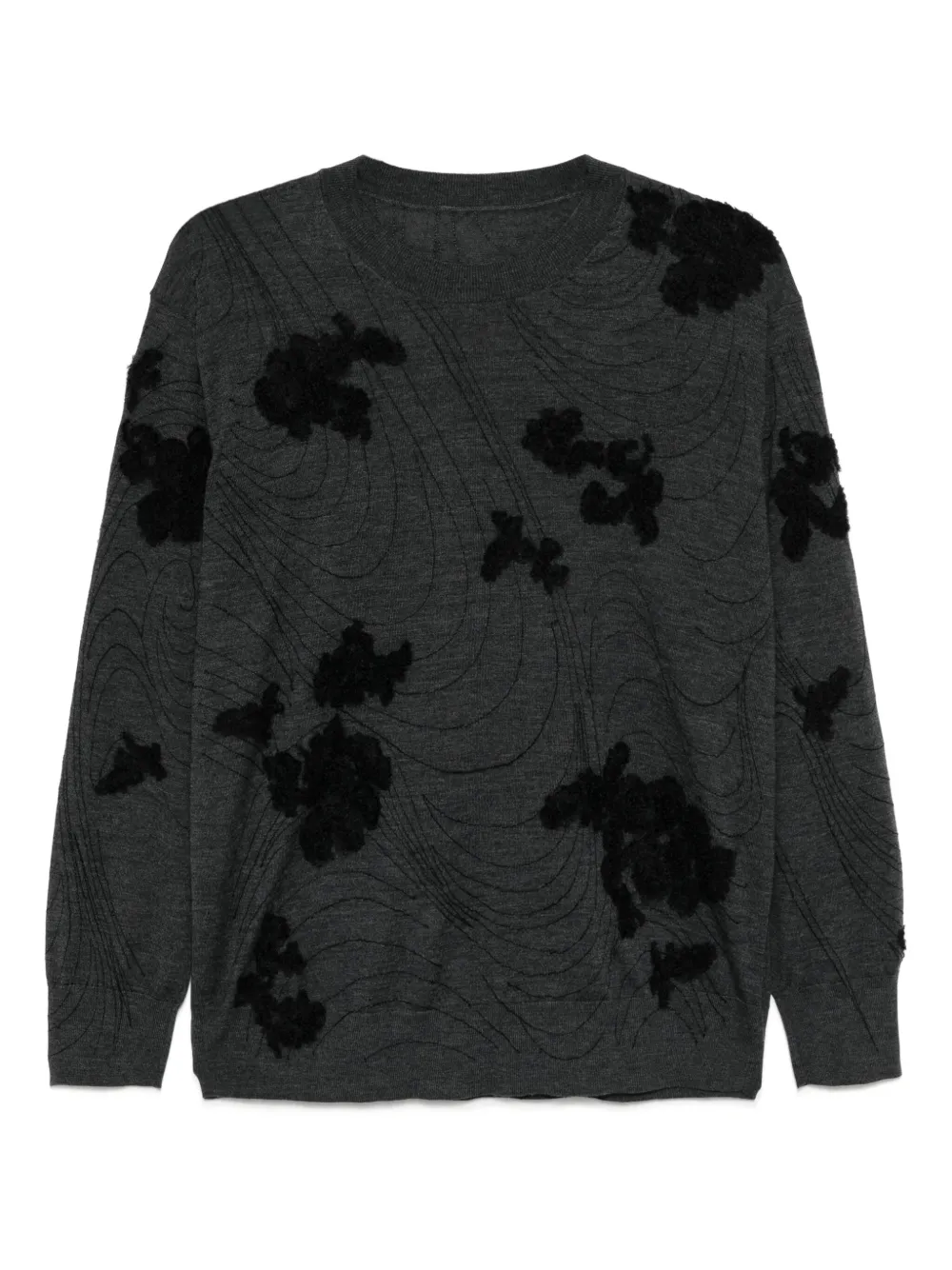 Шерстяной пуловер с цветочным декором JNBY, серый
Шерстяной пуловер с цветочным декором JNBY, серый