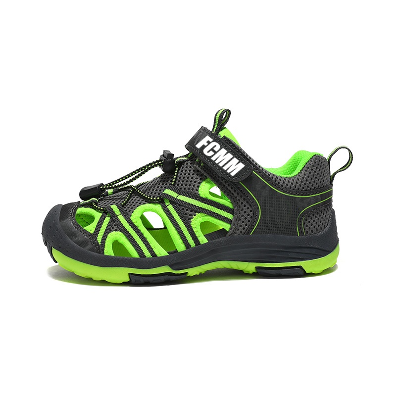 Детские сандалии с нескользящей подошвой FCMM, серый/зеленый
Детские сандалии с нескользящей подошвой FCMM, серый/зеленый