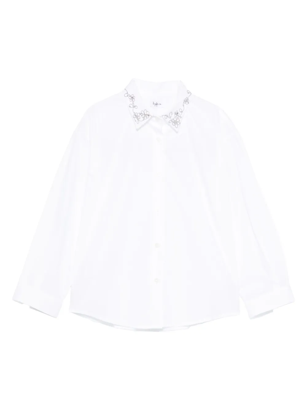 Рубашка с вышитым воротником Il Gufo, белый
Рубашка с вышитым воротником Il Gufo, белый
