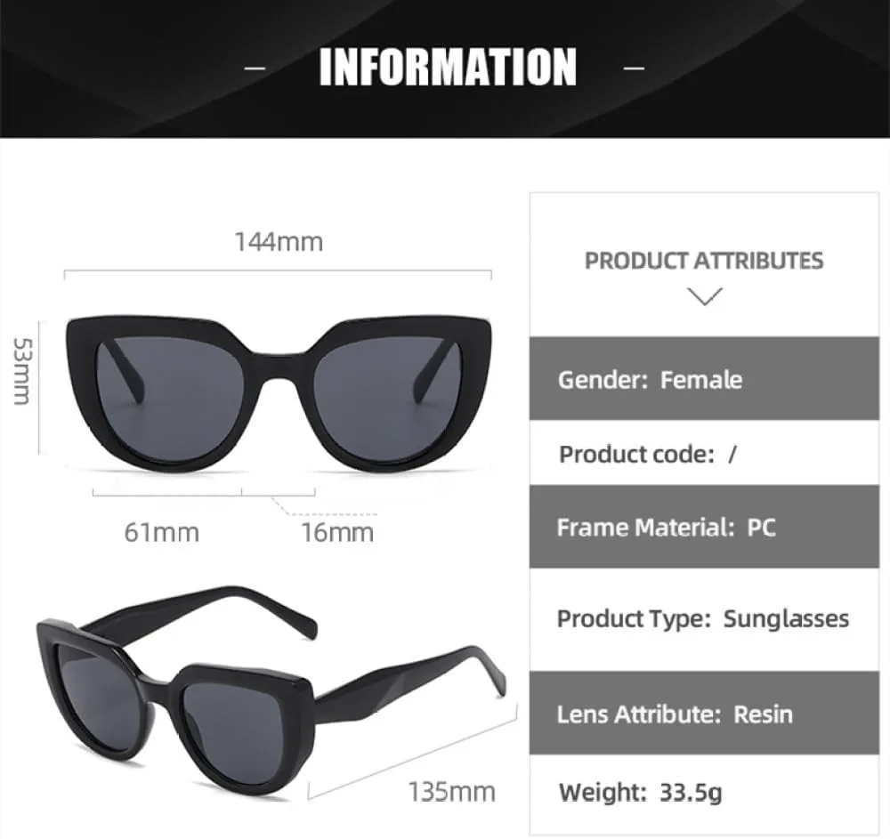 Солнцезащитные очки «кошачий глаз» для женщин и мужчин, винтажные солнцезащитные очки, модные женские очки с защитой от УФ-излучения UV400 LJTJTAV, Brown
Солнцезащитные очки «кошачий глаз» для женщин и мужчин, винтажные солнцезащитные очки, модные женские очки с защитой от УФ-излучения UV400 LJTJTAV, Brown