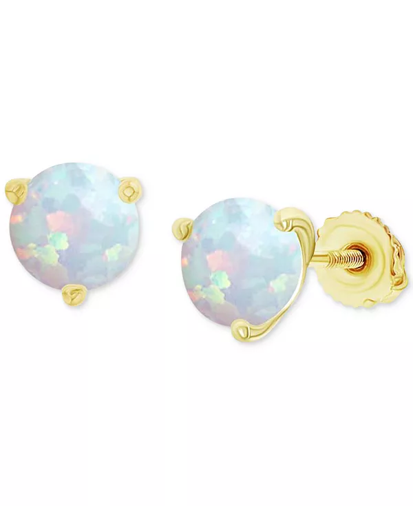 Серьги-Гвоздики с круглым солитером из выращенного в лаборатории опала (5/8 карата) с завинчивающейся застежкой Macy'S, gold
Серьги-Гвоздики с круглым солитером из выращенного в лаборатории опала (5/8 карата) с завинчивающейся застежкой Macy'S, gold