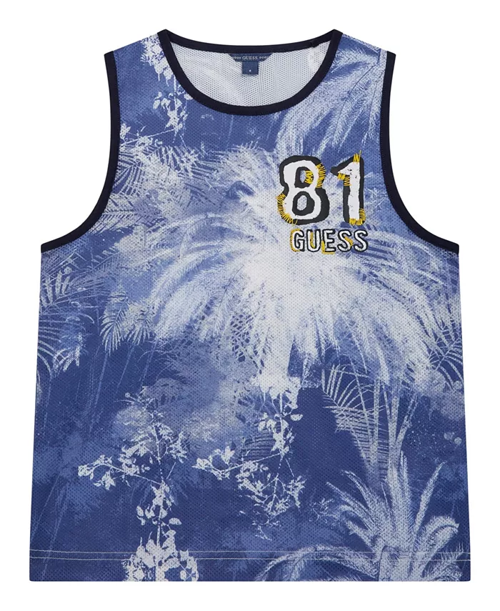 Большая мужская майка-борцовка оверсайз с сетчатыми вставками GUESS, синий
Большая мужская майка-борцовка оверсайз с сетчатыми вставками GUESS, синий