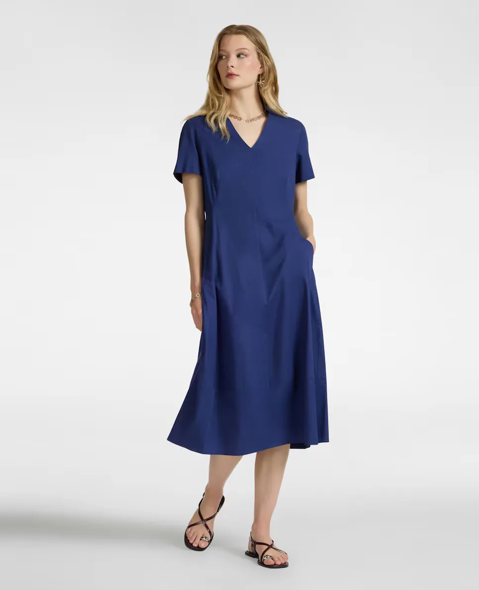 Хлопковое платье-колокол Elena Miró, синий
Хлопковое платье-колокол Elena Miró, синий