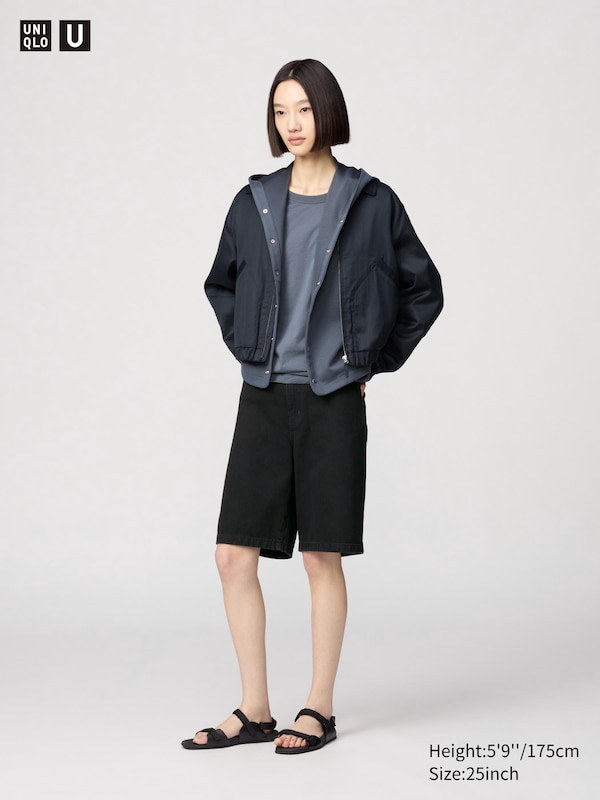 Джинсовые шорты-бермуды Uniqlo, черный
Джинсовые шорты-бермуды Uniqlo, черный