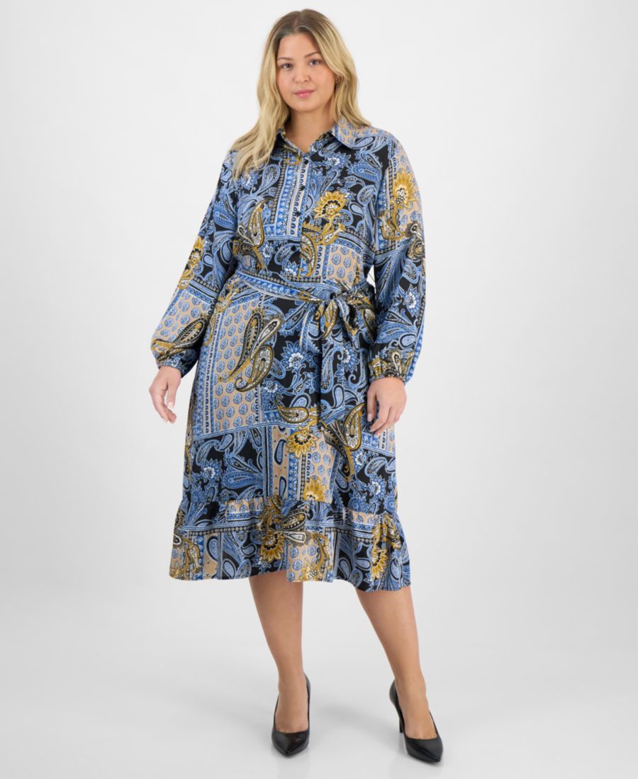Платье миди большого размера с узором пейсли, поясом на завязках и ярусной юбкой Jones New York, Blue Lagoon Multi
Платье миди большого размера с узором пейсли, поясом на завязках и ярусной юбкой Jones New York, Blue Lagoon Multi